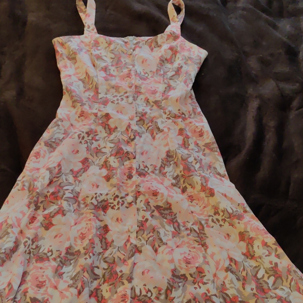 Floral Print Tea length dress